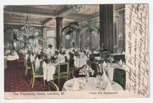 The Piccadilly Hotel, London, W. Louis XIV Restaurant