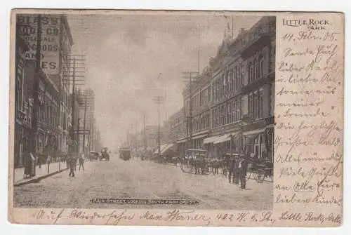 Little Rock. Ark. Main Street, Looking South From 3rd st. Zwickau. jahr 1905