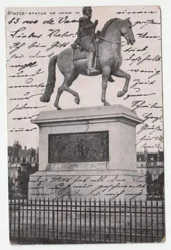 Paris. Statue de Henri IV. an 1905