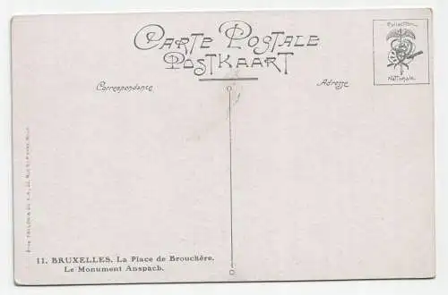 Bruxelles. La Place de Brouckere. Le Monument Anspach