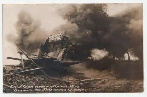 Granate bei Bapaume (Somme). an 1916