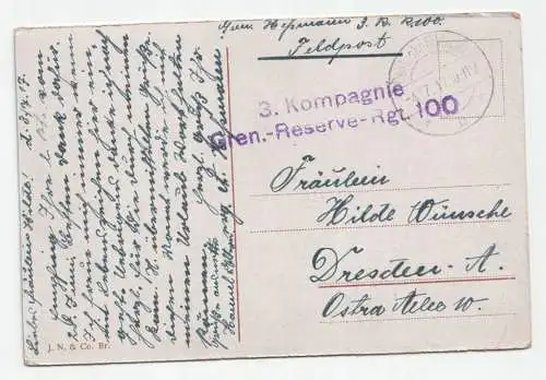 Bruges. Le Beffroi. Feldpost. jahr 1917