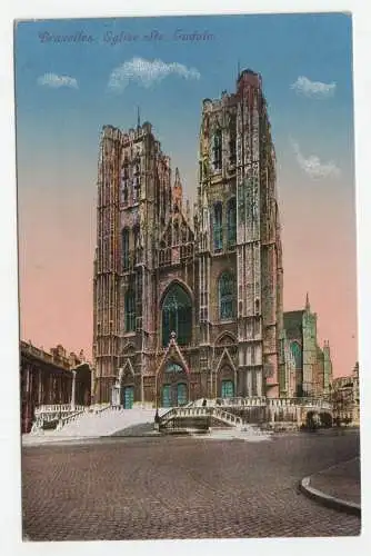 Bruxelles. Eglise Ste. Gudule. jahr 1917. Feldpost