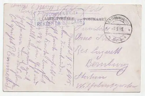 Gand. Hotel de Ville. Feldpost. jahr 1915