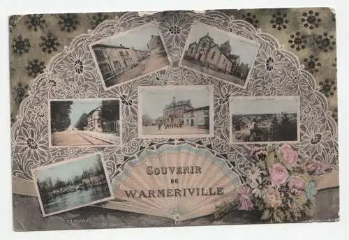 Souvenir de Warmeriville. Feldpost. /Alte Ansichtskarte