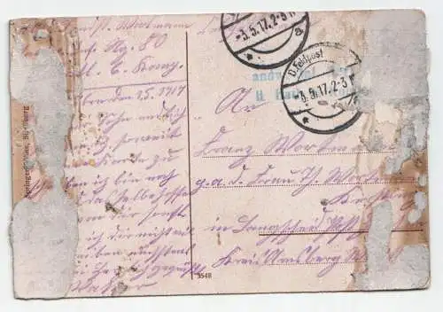 Scherweiler (Vogesen) m. Blick auf Ruinen. Ortenberg. u. Ramstein. 1917