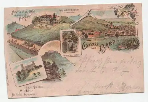Gruss aus Barr. Bäder, Douchen. Milchkur. jahr 1897