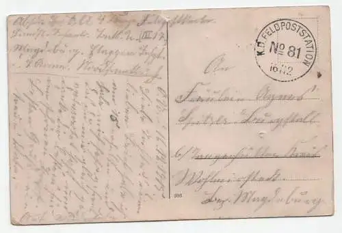 Laon. Porte des Chenizelles. Feldpost. jahr 1915