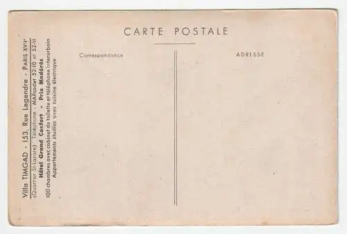 Villa Timgad. Rue Legendre. Paris.