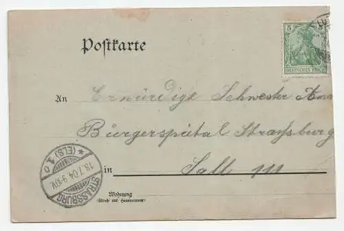 Cist. Abtei Oelenberg (Elsass). Süd Ansicht. an 1904