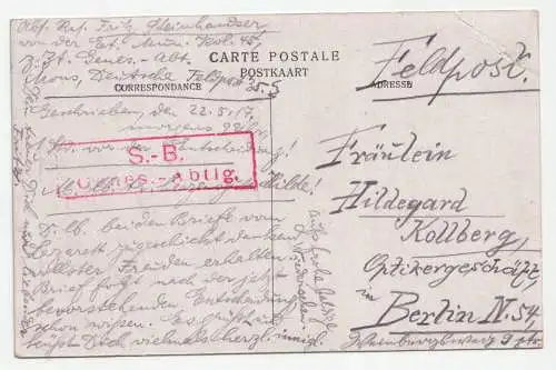 Mons. Panorama. Feldpost. jahr 1917