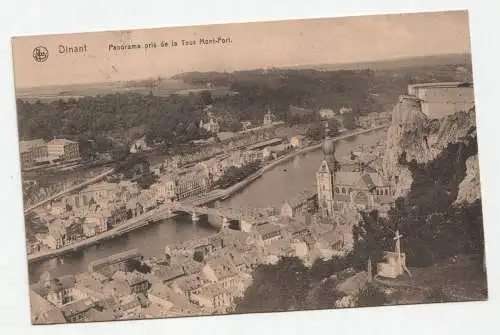 Dinant. Panorama pris de la Tour Mont-Fort. jahr 1916. Feldpost