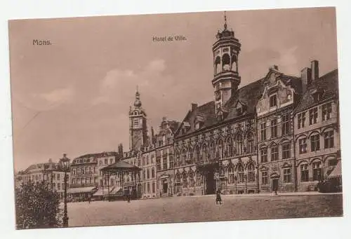 Mons. Hotel de Ville. jahr 1917. Feldpost.