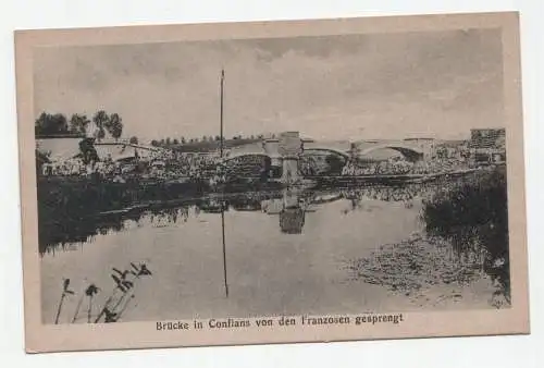 Brücke in Conflans von den Franzosen gesprengt.