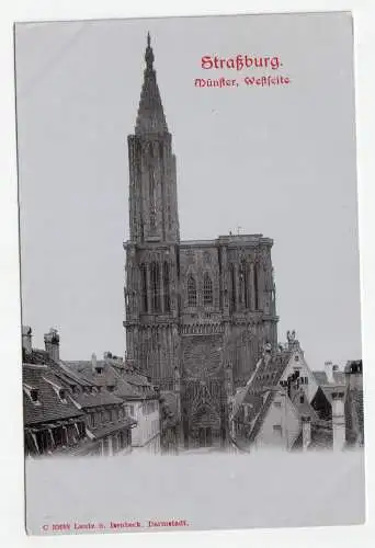 Strassburg. Münster, Westseite. jahr 1902