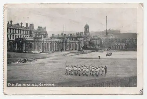 R. N. Barracks, Keyham. Old postcard