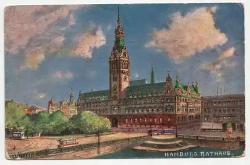 Hamburg Rathaus. jahr 1909