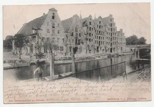 Alte Travenspeicher zu Lübeck. Lichtdruck v. J. Nöhring. jahr 1901