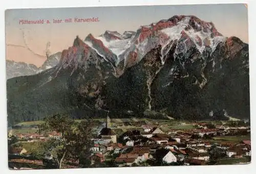 Mittenwald a. Isar mit Karwendel. jahr 1914