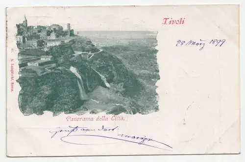 Tivoli. Panorama della Citta. anno 1899.