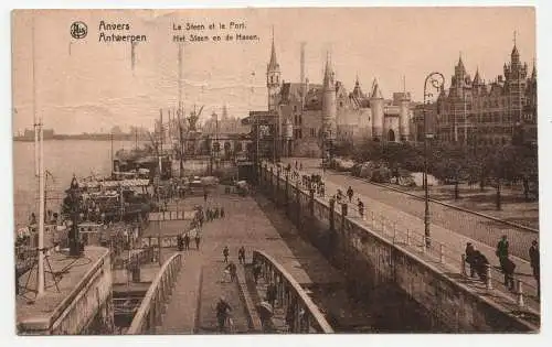 Anvers. Le Steen et le Port.