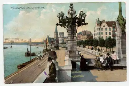 Düsseldorf. Rheinpromenade. jahr 1909