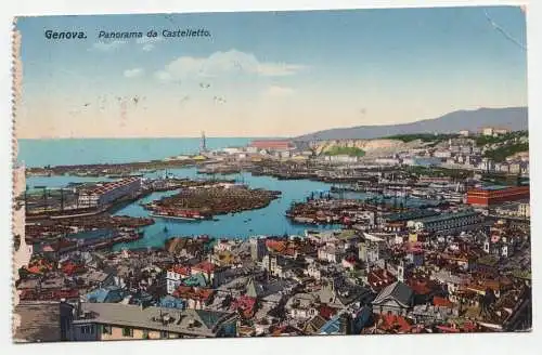 Genova. Panorama da Castelletto. jahr 1914.