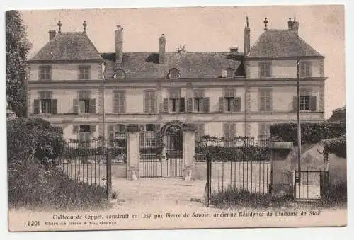 Chateau de Coppet, construit en 1257 par Pierre de Savoie. jahr 1913