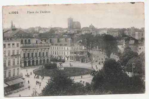 Liege. Place du Theatre. jahr 1914
