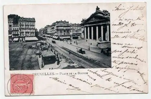 Bruxelles. Place de la Bourse. jahr 1904
