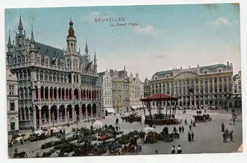 Bruxelles. La Grand  Place. jahr 1910
