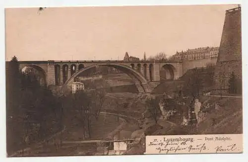 Luxembourg. Pont Adolphe. jahr 1906