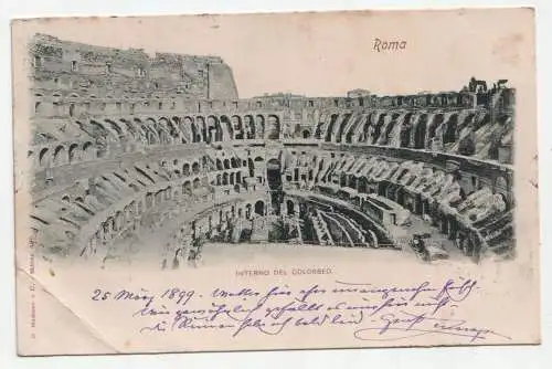 Roma. Interno del Colosseo. jahr 1899