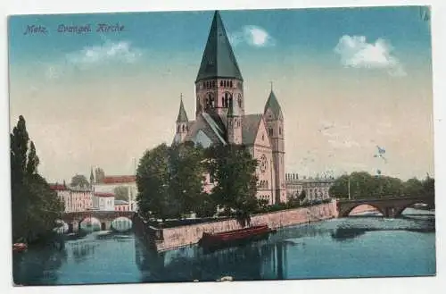 Metz. Evangel. Kirche. jahr 1916. Feldpost