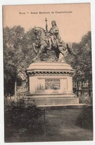 Mons - Statue Baudouin de Constantinople.