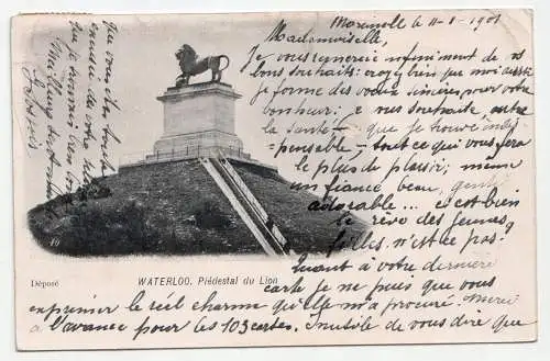 Waterloo. Piedestal du Lion. jahr 1901