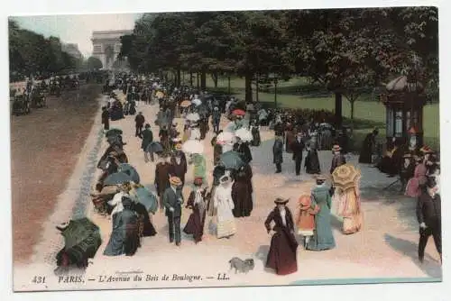 Paris. L Avenue de Bois de Boulogne. jahr 1913