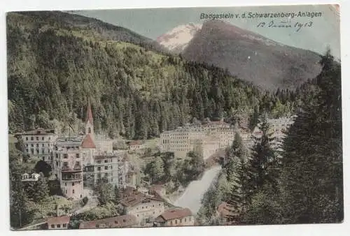 Badgastein v. d. Schwarzenberg-Anlagen. jahr 1913