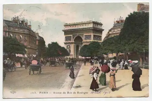 Paris. Avenue du Bois de Boulogne. jahr 1913