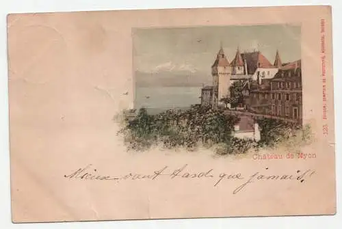 Chateau de Nyon. jahr 1900