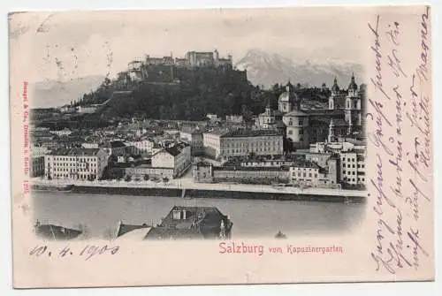 Salzburg vom Kapuzinergarten. jahr 1903