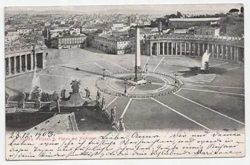 Roma. Piazza S. Pietro dal Vaticano. jahr 1903