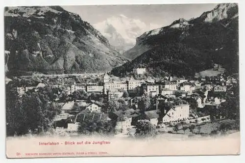 Interlaken - Blick auf die Jungfrau. jahr 1905