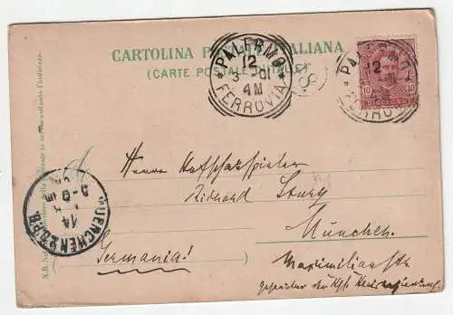 Palermo. Fontana Pretoria. jahr 1914