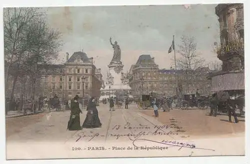 Paris. Place de la Republique. jahr 1904