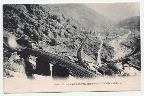 Ferrovia del Gottardo, Pianotondo - Viadotto e Galleria.
