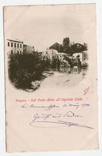 Padova - Dal Ponte dietro all Ospedale Civile. jahr 1900