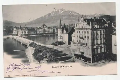 Luzern und Pilatus. jahr 1900