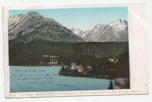 Tatra: Csorbatoi reszlet a Bastyaval Partie beim Csorba-See. 1900