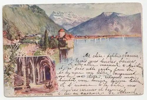 Chateau de Chillon. jahr 1899